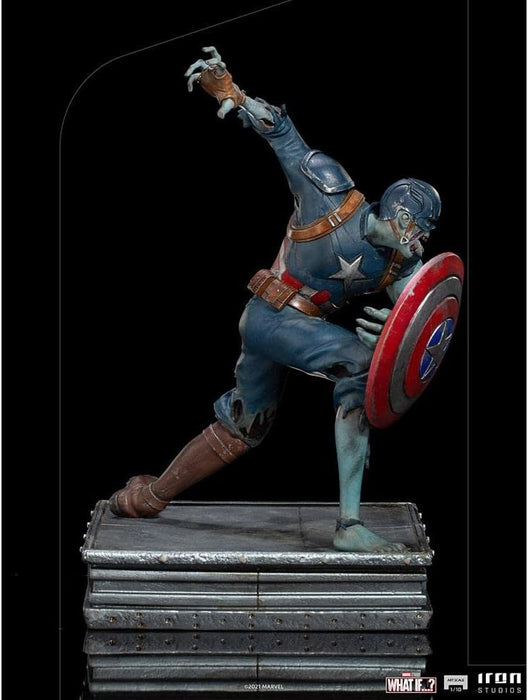 Iron Studios-What IF Zombie Capt America 1/10 Art ST Estatuas, Multicolor, 1:10 (80562