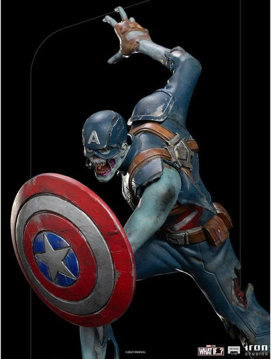 Iron Studios-What IF Zombie Capt America 1/10 Art ST Estatuas, Multicolor, 1:10 (80562