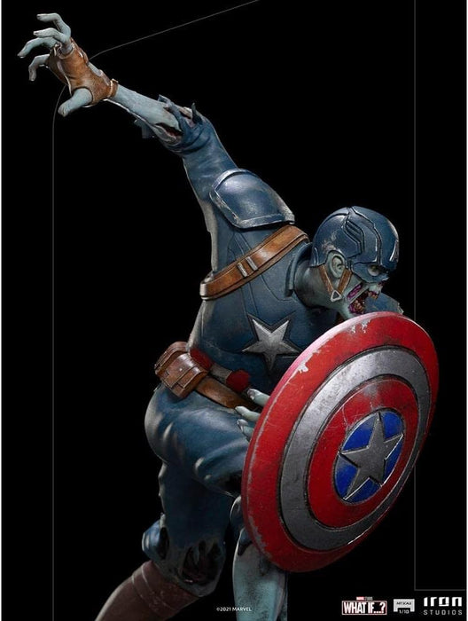 Iron Studios-What IF Zombie Capt America 1/10 Art ST Estatuas, Multicolor, 1:10 (80562