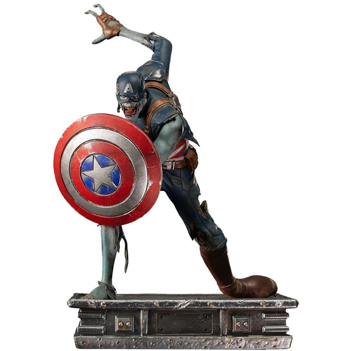 Iron Studios-What IF Zombie Capt America 1/10 Art ST Estatuas, Multicolor, 1:10 (80562