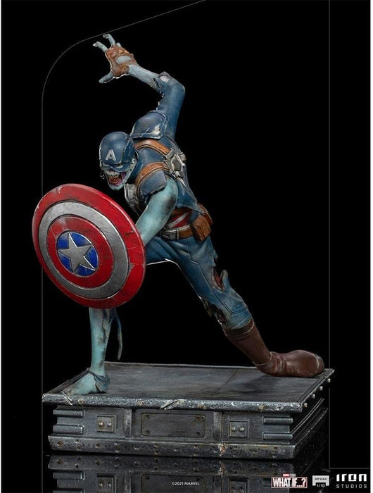 Iron Studios-What IF Zombie Capt America 1/10 Art ST Estatuas, Multicolor, 1:10 (80562