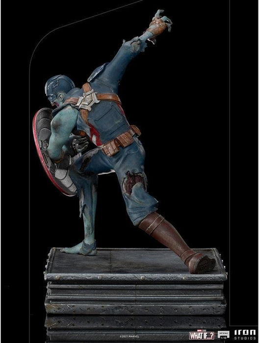 Iron Studios-What IF Zombie Capt America 1/10 Art ST Estatuas, Multicolor, 1:10 (80562