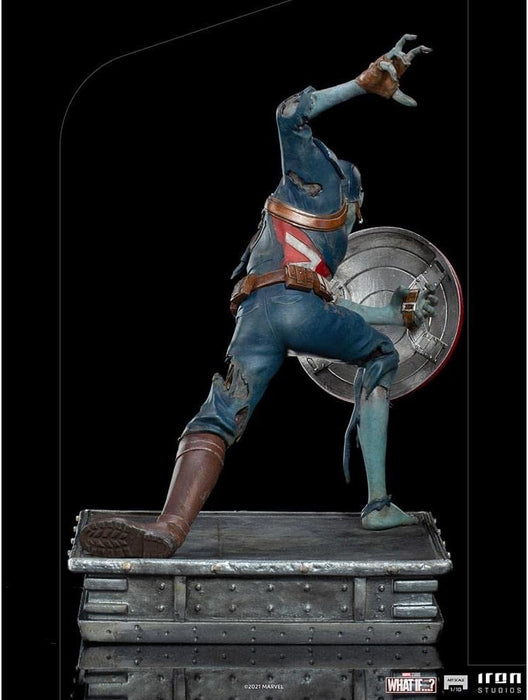 Iron Studios-What IF Zombie Capt America 1/10 Art ST Estatuas, Multicolor, 1:10 (80562