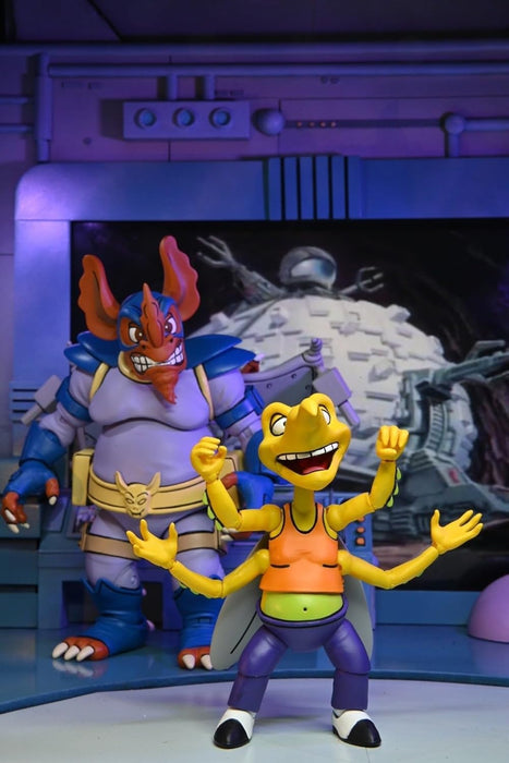 NECA TMNT Cartoon WINGNUT/SCREWLOOSE 2 Statuen, Mehrfarbig (81892