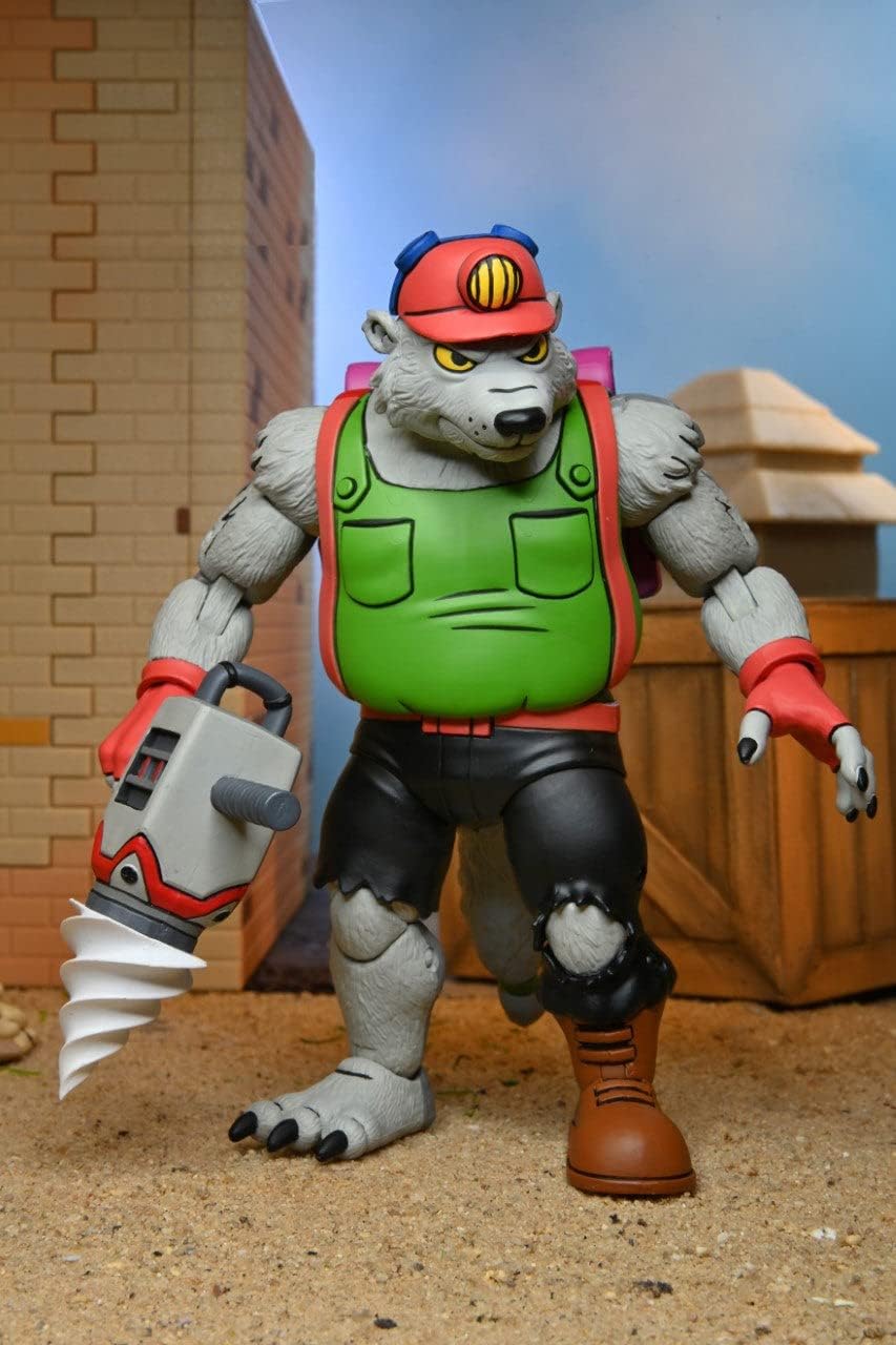 NECA - TMNT Cartoon Dirtbag/GROUNDCHUCK 2er-Pack Statuen, Mehrfarbig (81893