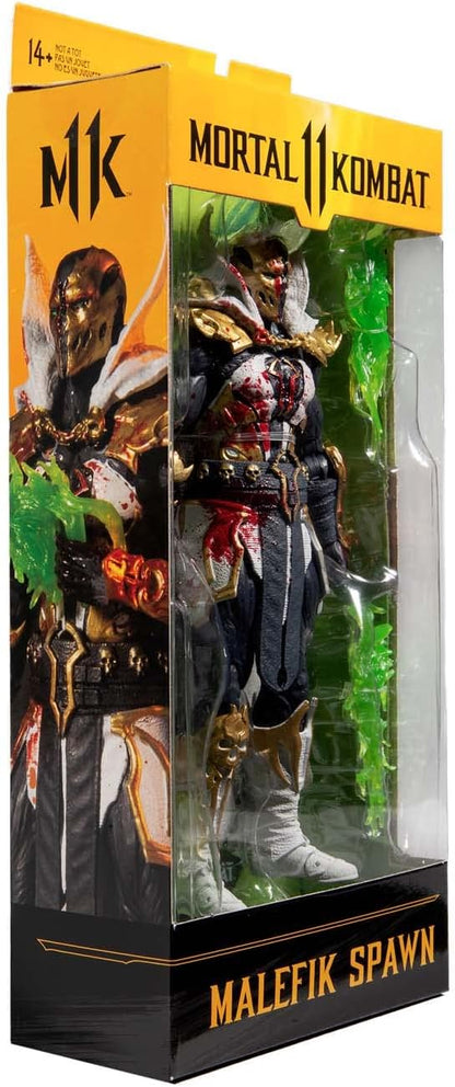 McFarlane Toys, 7-inch Malefik Spawn (Bloody Disciple) Mortal Kombat 11 Figure with 22 Moving Parts, Collectible Mortal Kombat Figure with collectors stand base – Ages 14+