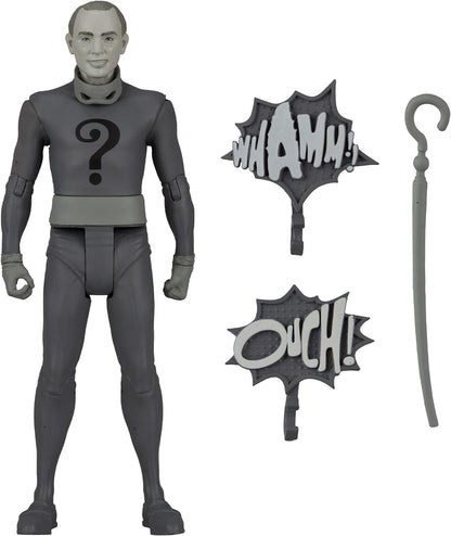 MCFARLANE DC RETRO BATMAN 66 WV5 THE RIDDLER (B&W VAR) AF