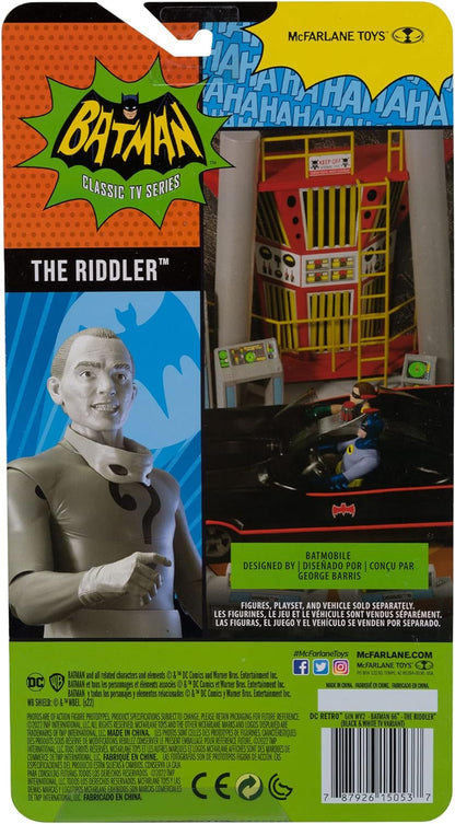 MCFARLANE DC RETRO BATMAN 66 WV5 THE RIDDLER (B&W VAR) AF