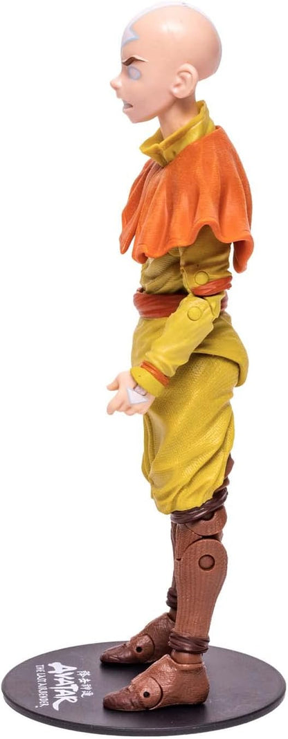 McFarlane Toys, Avatar the Last Airbender 7-inch Gold Label Aang Action Figure with 22 Moving Parts, Collectible Figure with Accessories and Collectors Stand Base – Ages 12+