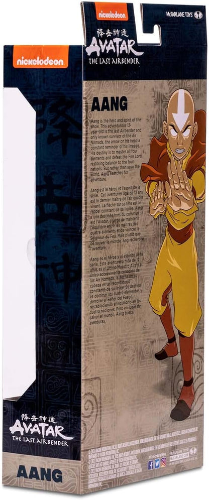 McFarlane Toys, Avatar the Last Airbender 7-inch Gold Label Aang Action Figure with 22 Moving Parts, Collectible Figure with Accessories and Collectors Stand Base – Ages 12+