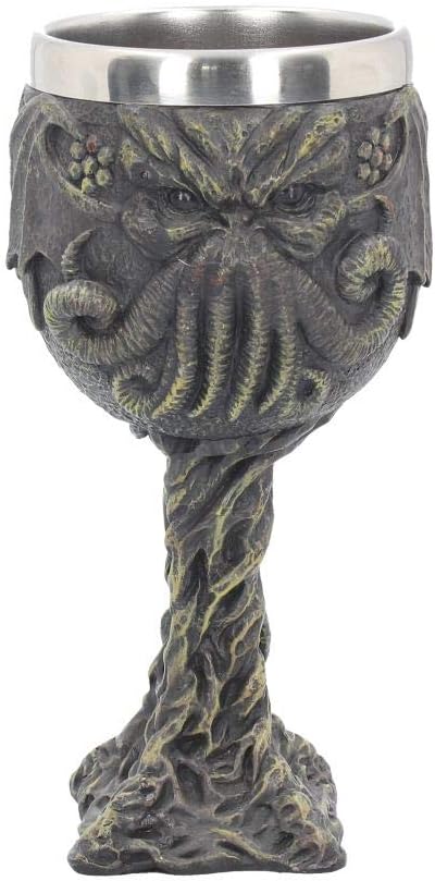 Nemesis Now Cthulhu's Thirst Goblet 21cm Green, Resin w/stainless steel insert