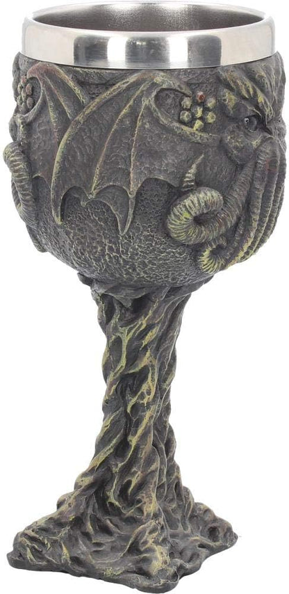 Nemesis Now Cthulhu's Thirst Goblet 21cm Green, Resin w/stainless steel insert
