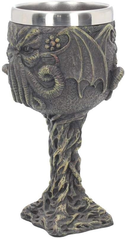 Nemesis Now Cthulhu's Thirst Goblet 21cm Green, Resin w/stainless steel insert
