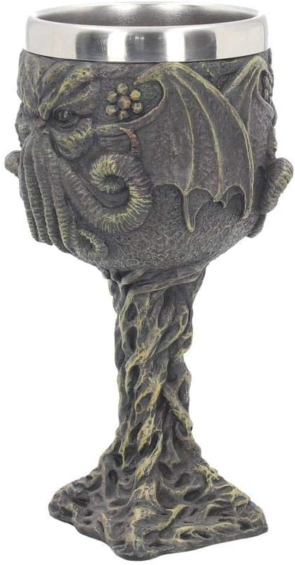 Nemesis Now Cthulhu's Thirst Goblet 21cm Green, Resin w/stainless steel insert