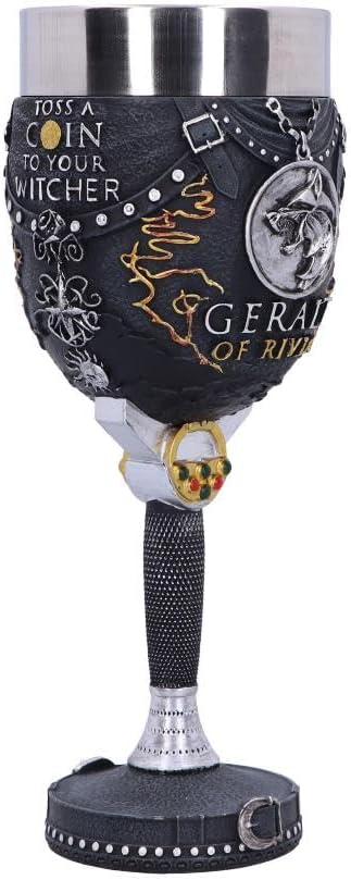 Nemesis Now Officially Licensed The Witcher Geralt of Rivia Goblet, Black, 19.5cm
