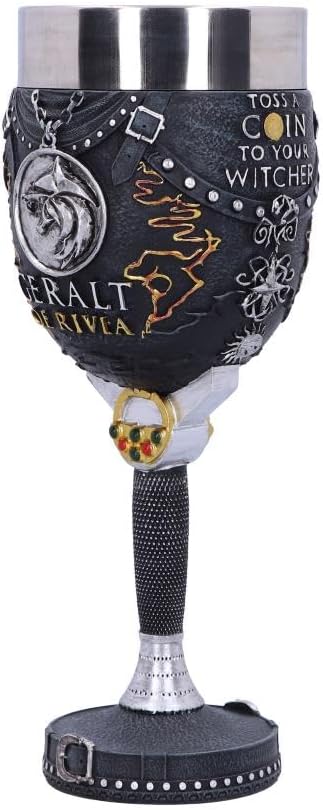Nemesis Now Officially Licensed The Witcher Geralt of Rivia Goblet, Black, 19.5cm