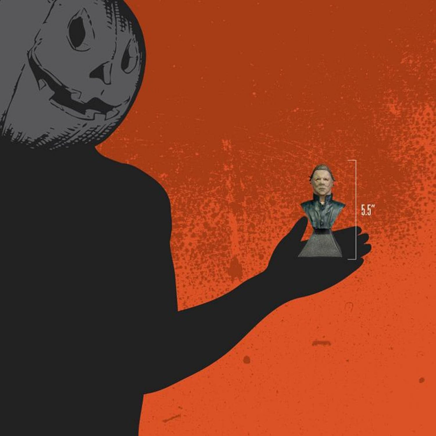 Trick Or Treat Studios Halloween II Mini Bust Michael Myers Black/Grey/Blue, Hand Painted, 100% Polyresin, in Collector's Box
