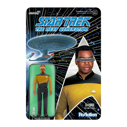 Super7 Star Trek: The Next Generation Lt. Commander La Forge - Figura di reazione in scala 9,5 cm