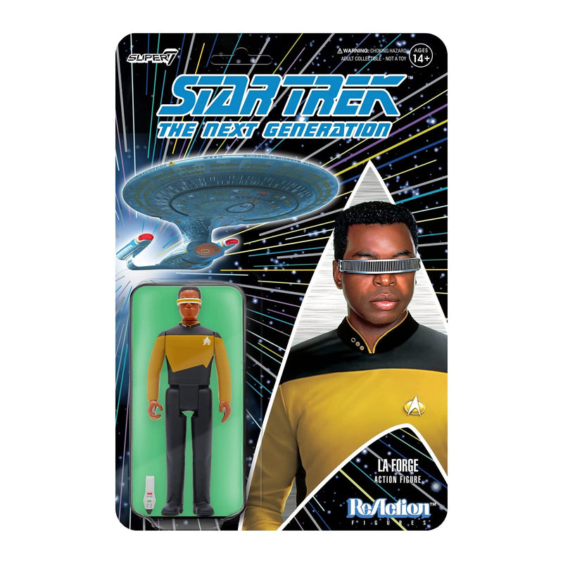 Super7 Star Trek: The Next Generation Lt. Commander La Forge - Figura di reazione in scala 9,5 cm