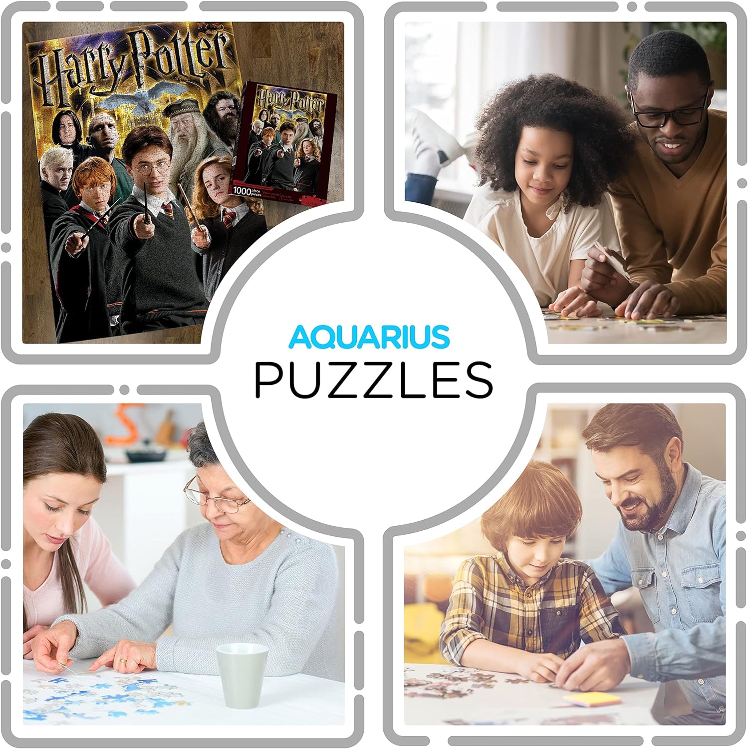 HARRY POTTER-Aquarius Collage 1000 pc Puzzle, Multicolor, (NMR Distribution 65291