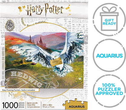 AQUARIUS Harry Potter Puzzle Hedwig (1000 Piece Jigsaw Puzzle) - Officially Licensed Harry Potter Merchandise & Collectibles - Glare Free - Precision Fit - 20 x 28 Inches
