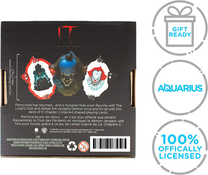 AQUARIUS IT Chapter 2 Shaped Playing Cards - IT Chapter 2 Themed Deck of Cards for Your Favorite Card Games - Officially Licensed IT Movie Merchandise & Collectibles