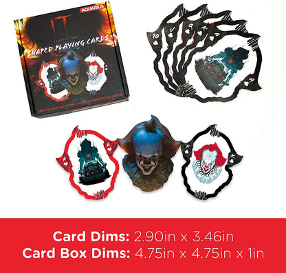 AQUARIUS IT Chapter 2 Shaped Playing Cards - IT Chapter 2 Themed Deck of Cards for Your Favorite Card Games - Officially Licensed IT Movie Merchandise & Collectibles