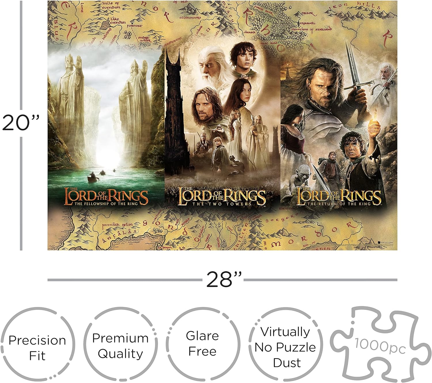 The Lord of the Rings- Puzzle, Multicolor (NMR Distribution 65369