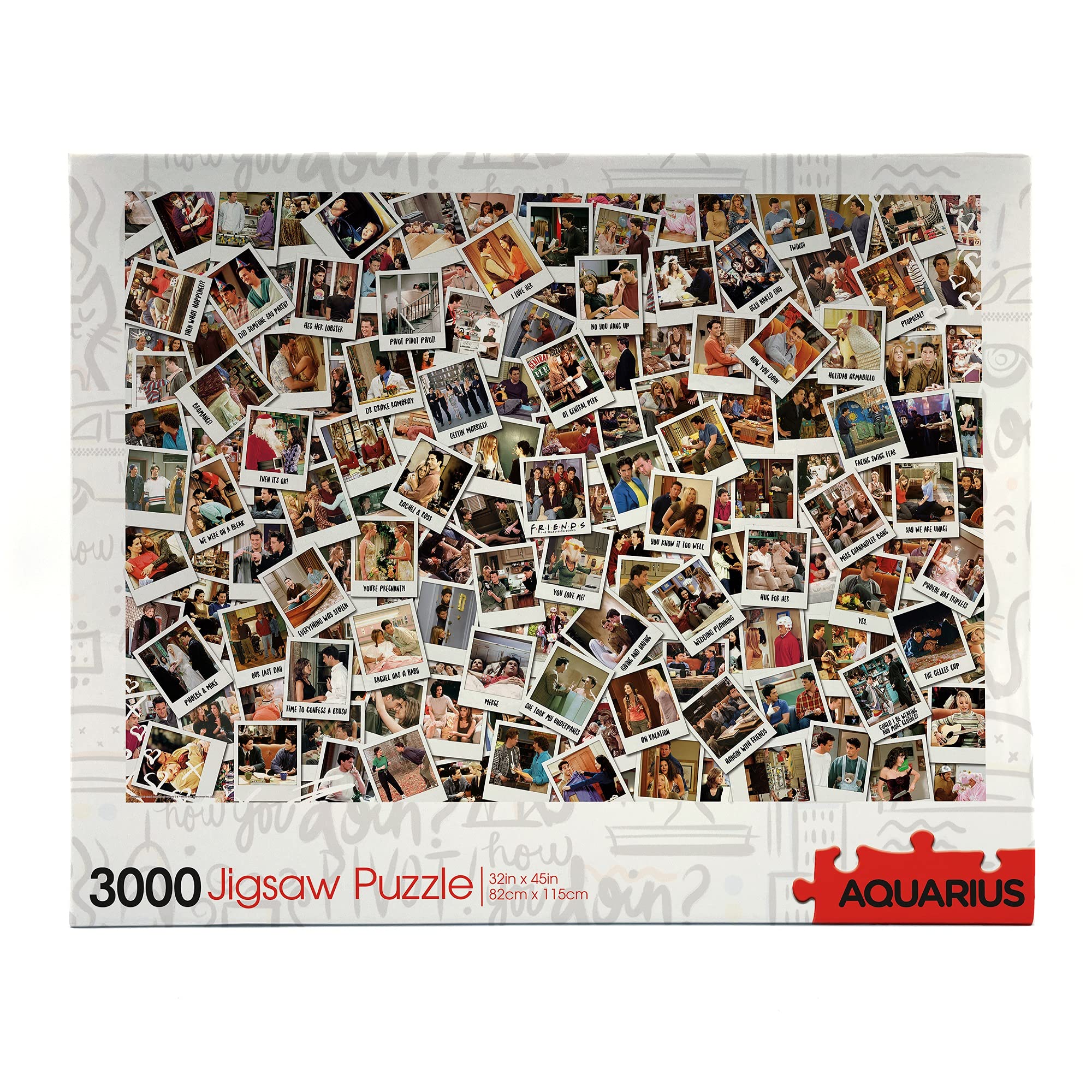 Aquarius Friends Puzzle (3000 Piece Jigsaw Puzzle) - Officially Licensed Friends TV Show Merchandise & Collectibles - Glare Free - Precision Fit - 32 x 45 Inches