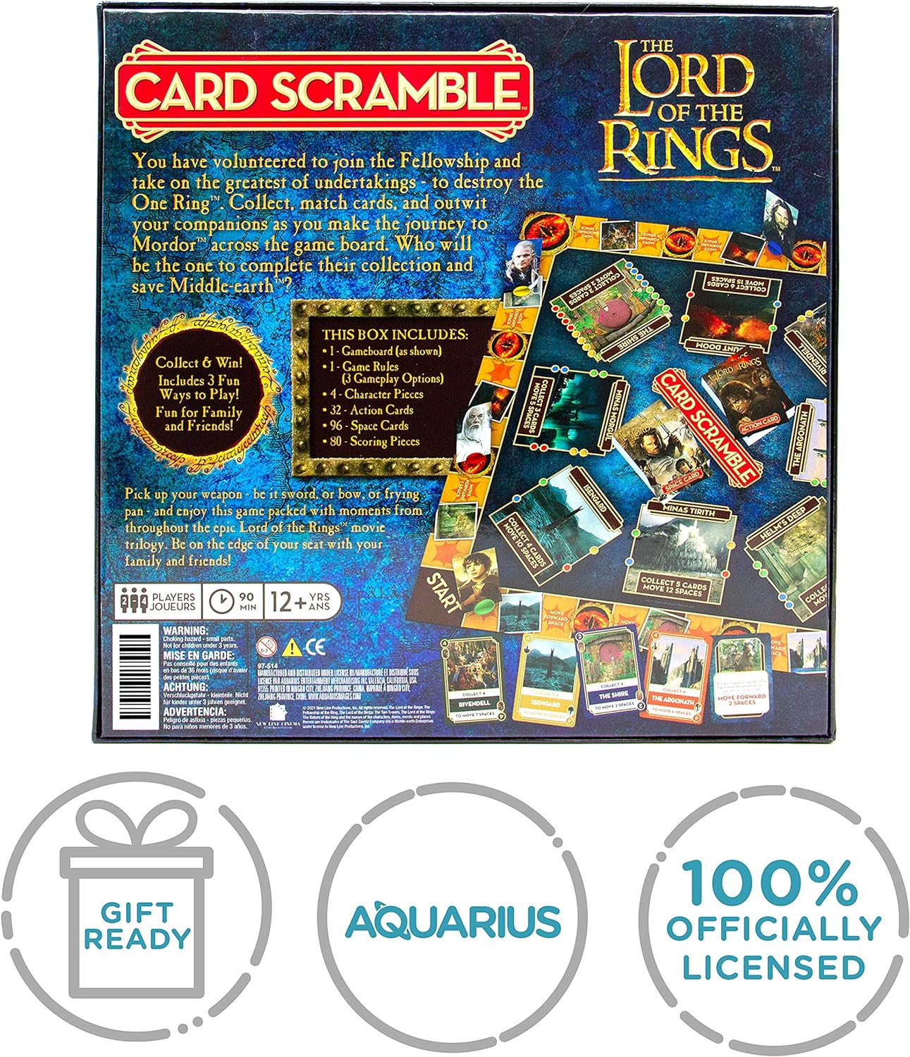Lord of the Rings Card Scramble Board Game
