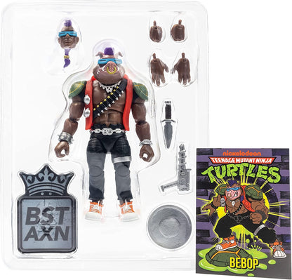 The Loyal Subjects BST AXN Teenage Mutant Ninja Turtles Bebop 80's 5" Action Figure with Accessories