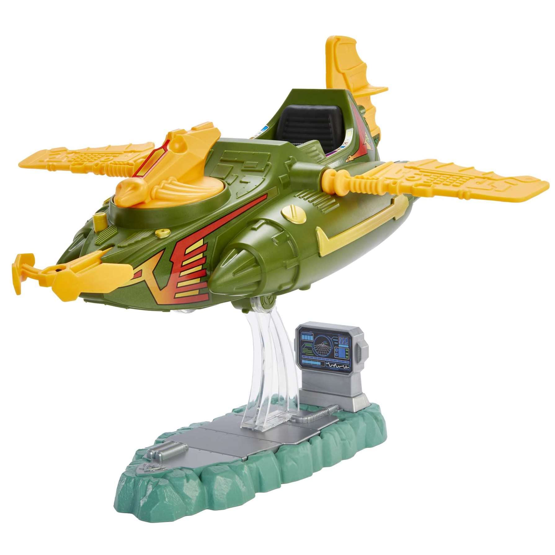 Masters of the Universe Origins Wind Raider Vehicle with Tow Hook, Retractable Cable & Display Stand for MOTU Storytelling Play and Display, Gift for Kids Age 6 Years and Older