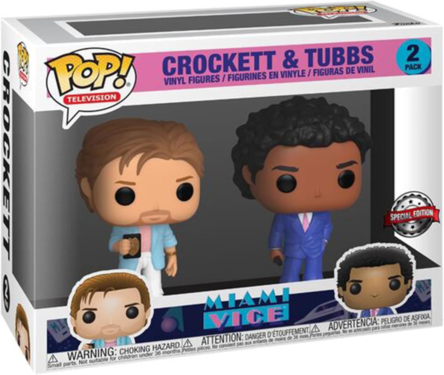 Funko POP! TV: Miami Vice - 2 Pack Crockett & Ricardo Tubbs, - Collectable Vinyl Figure - Gift Idea - Official Merchandise - Toys for Kids & Adults - TV Fans - Model Figure for Collectors and Display