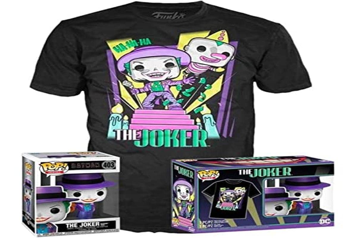 DC Comics Funko Pop! & tee Box Batman 89 Joker with Speaker Size S Shirts