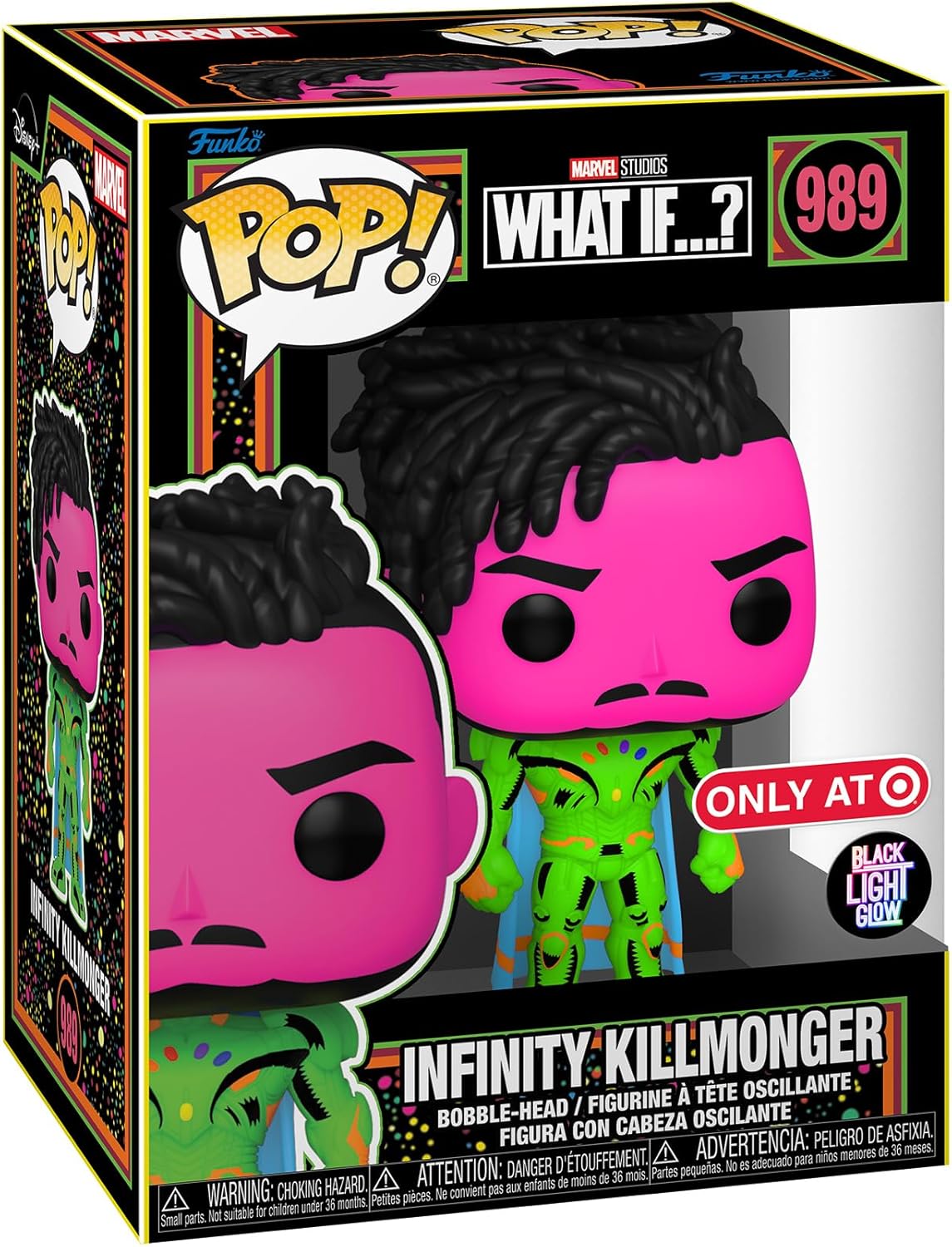 Funko Pop! & Tee: What If - Killmonger - Large - (L) - Anything Goes - T-Shirt - Clothes With Collectable Vinyl Figure - Gift Idea - Toys and Short Sleeve Top for Adults Unisex Men and Women