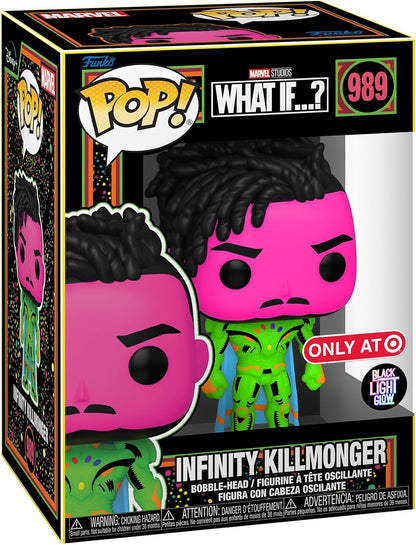 Funko Pop! & Tee: What If - Killmonger - Large - (L) - Anything Goes - T-Shirt - Clothes With Collectable Vinyl Figure - Gift Idea - Toys and Short Sleeve Top for Adults Unisex Men and Women