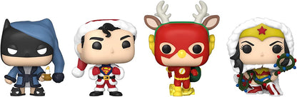 Funko Pocket Pop! DC Holiday - Superman - Tree Holiday Box 4 Pieces - DC Comics - Keychain - Neuartiger Schlüsselanhänger - Vinyl-Minifigur Zum Sammeln - Strumpffüller - Geschenkidee