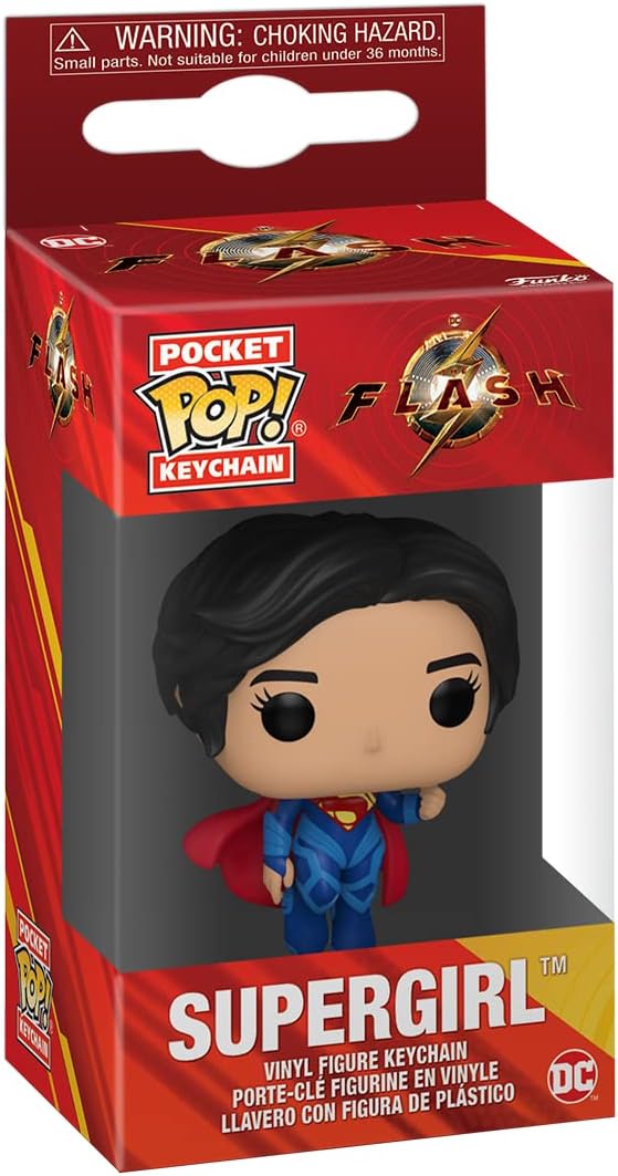 Funko Pop! Keychain: DC - the Flash - Supergirl - DC Comics Novelty Keyring - Collectable Mini Figure - Stocking Filler - Gift Idea - Official Merchandise - Comic Books Fans - Backpack Decor