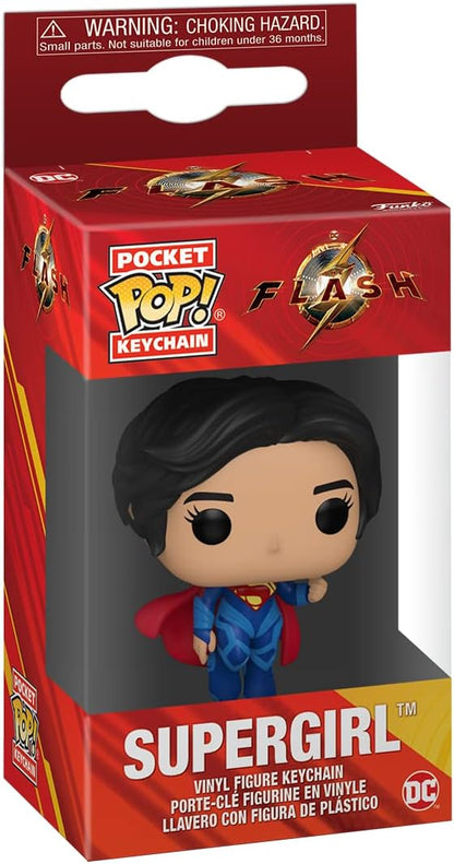 Funko Pop! Keychain: DC - the Flash - Supergirl - DC Comics Novelty Keyring - Collectable Mini Figure - Stocking Filler - Gift Idea - Official Merchandise - Comic Books Fans - Backpack Decor