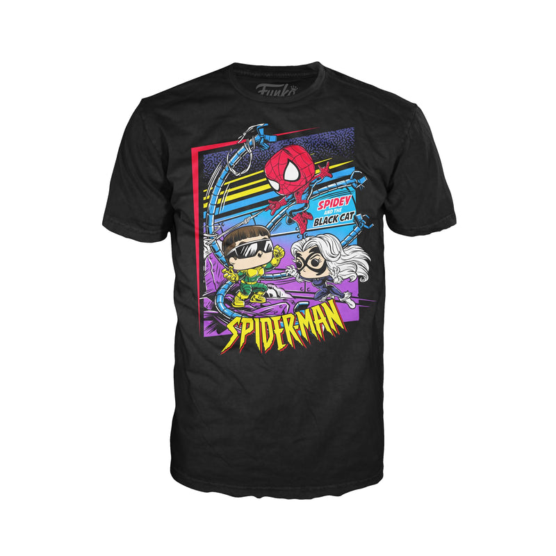 Funko Boxed Tee: Marvel - Spidey Cat Doc - Extra Large - (XL) - Marvel Comics - T-Shirt - Clothes - Gift Idea - Short Sleeve Top for Adults Unisex Men and Women - Official Merchandise
