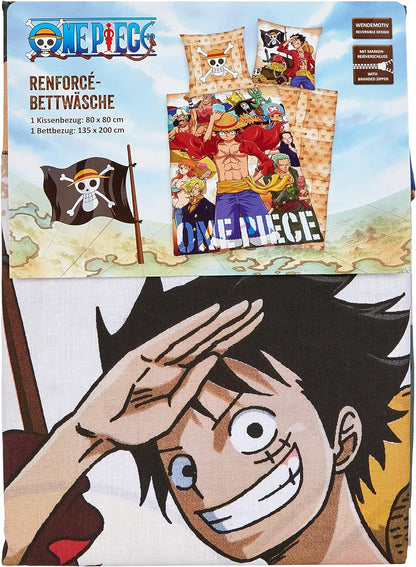 Herding One Piece bedding set, Reversible motif, Pillow case 80 x 80 cm, Duvet cover approx. 135 x 200 cm, Cotton/Renforcé