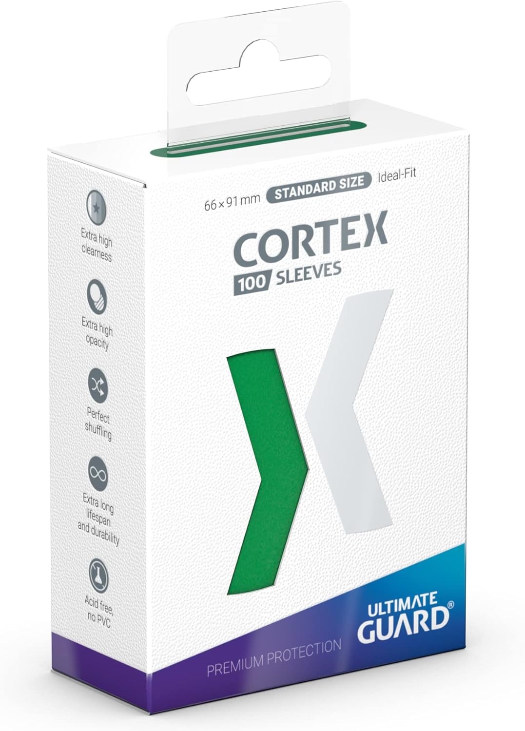 Cortex Sleeves Standard Size Green (100