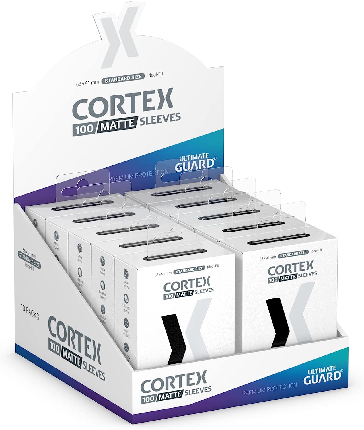Ultimate Guard Cortex Sleeves Standard Size Matt Black (100