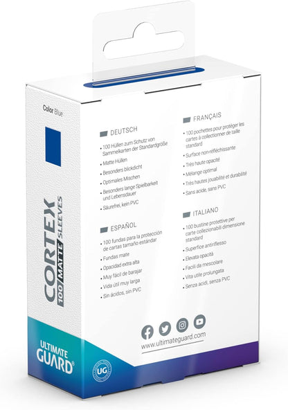 Ultimate Guard Cortex Sleeves Standard Size Matte Blue (100