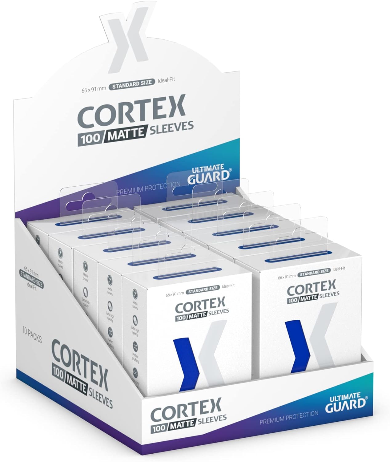 Ultimate Guard Cortex Sleeves Standard Size Matte Blue (100