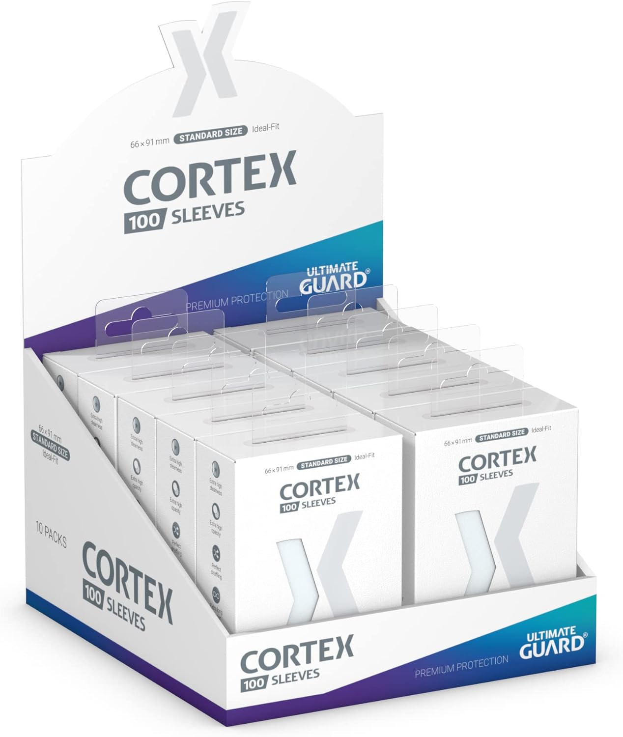 Cortex Sleeves Standard Size Transparent (100)