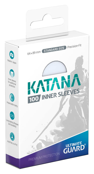 Ultimate Guard Katana Inner Sleeves Standard Size Transparent (100) Inner Standard transparent