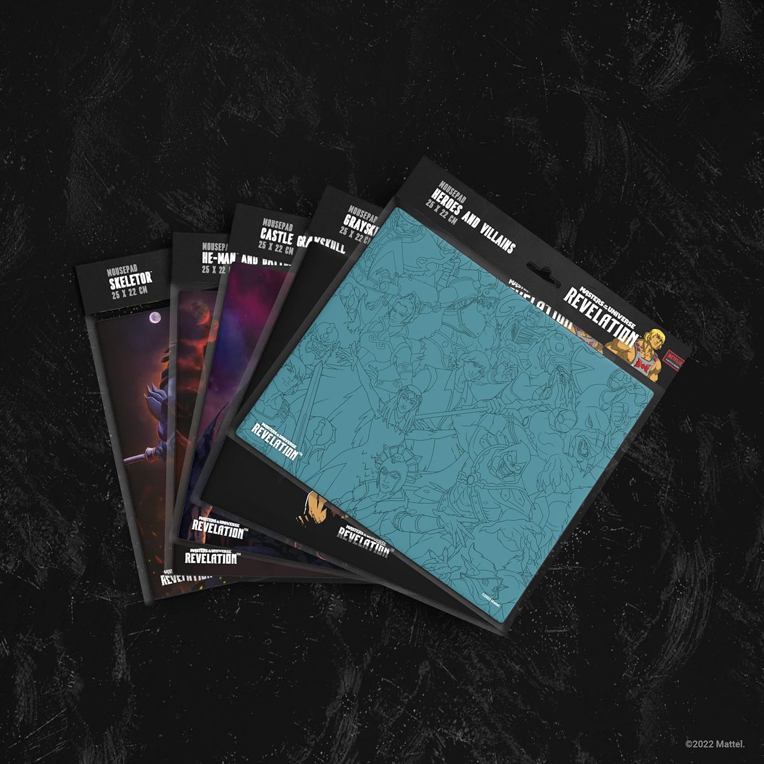 Masters of The Universe Revelation Heroes and Villains Mouse Mat 25 x 22 cm