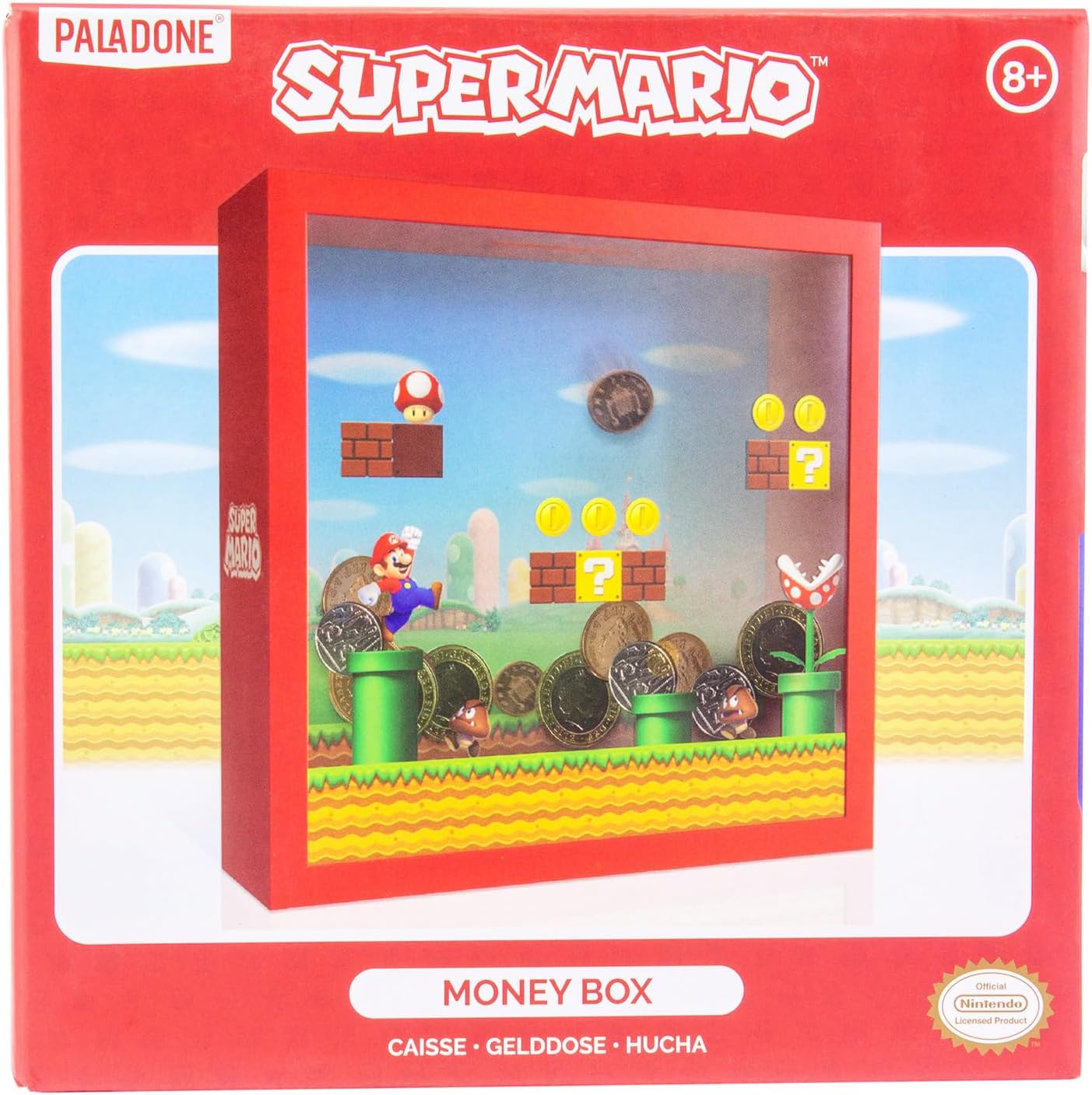 Super Mario Bros. Box Coin Bank, 18cm (7")