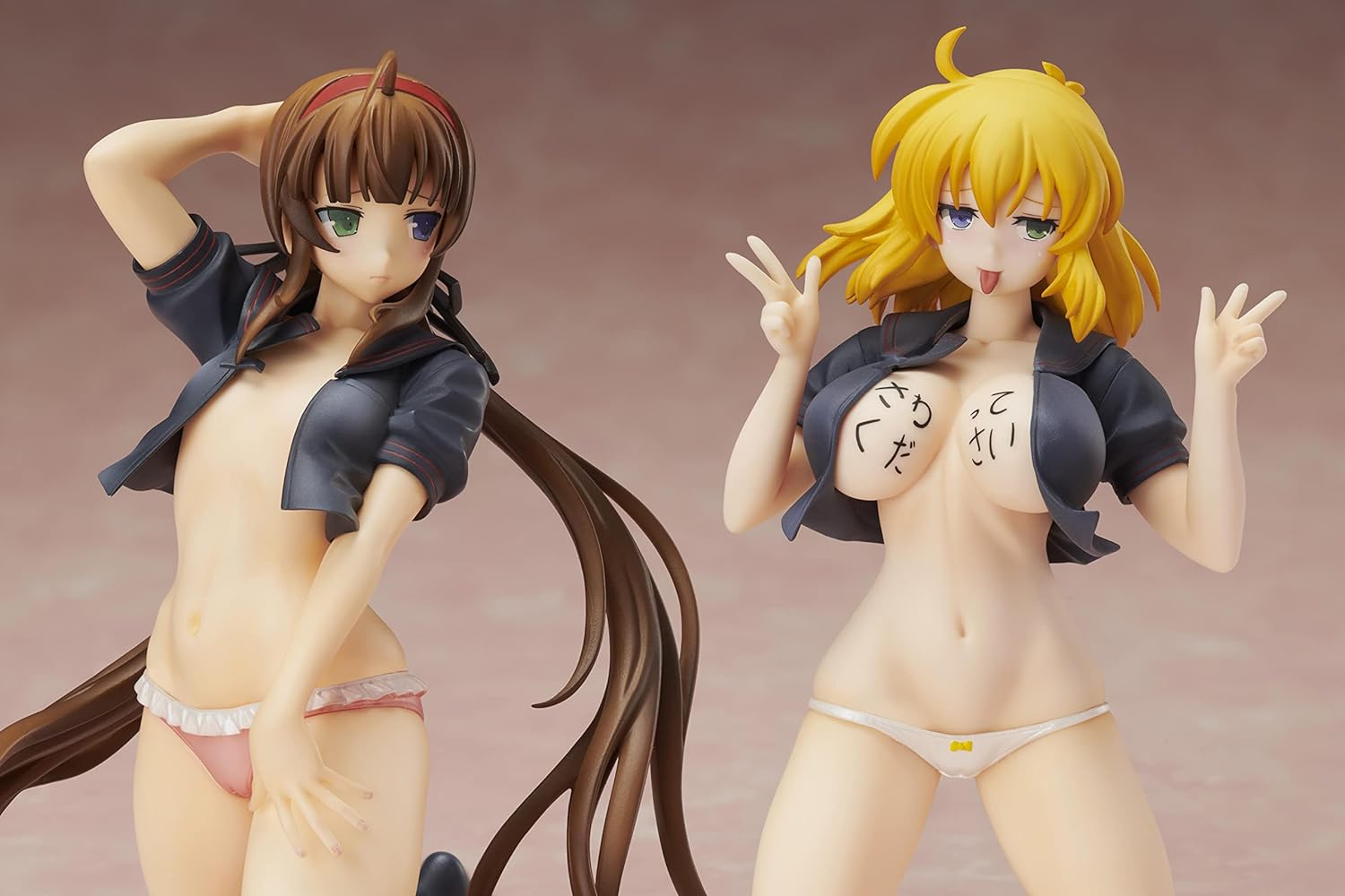 Senran Kagura NewWave Gburst Figur PVC 1/10 Ryobi x Ryona Bare Body Sailor Uniform Ver. 19 cm